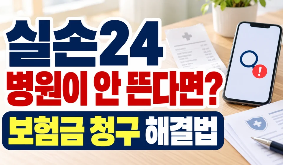 실손24 병원 검색 안됨? 다녀온 병원이 안 뜰 때 종이서류로 보험금 청구하는 방법