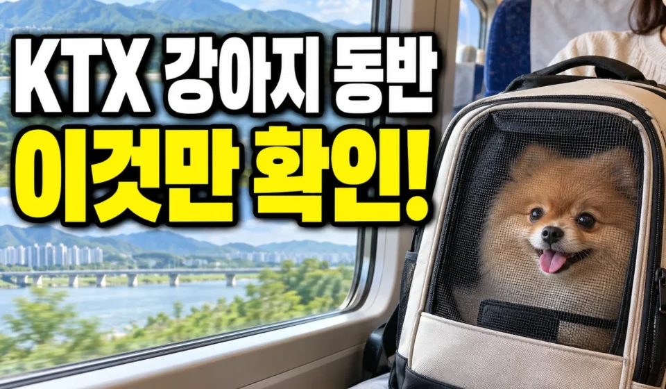 강아지와 KTX에 함께 탈 수 있을까? 이동장·예방접종·좌석 기준과 탑승 전 준비표