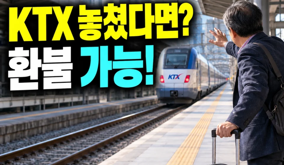 KTX 열차를 놓쳤다면 환불될까? 출발 후 10분·20분·60분별 처리 방법