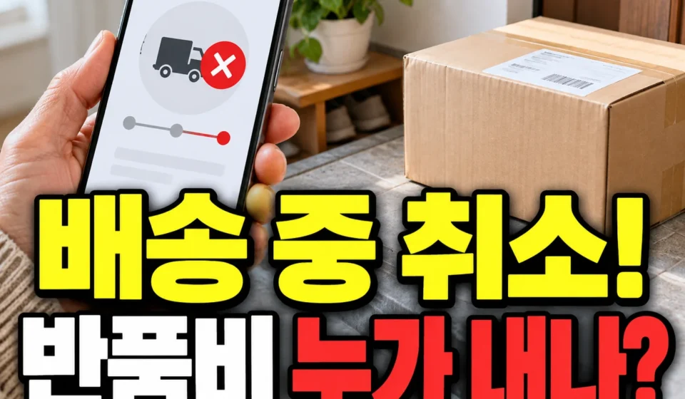 배송 중 주문 취소했는데 반품비를 내야 할까? 취소 시점별 배송비 부담 기준