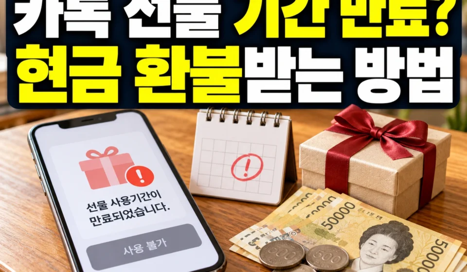 카카오톡 선물하기 유효기간 지났다면? 현금 환불 90%·95%와 쇼핑포인트 100% 차이