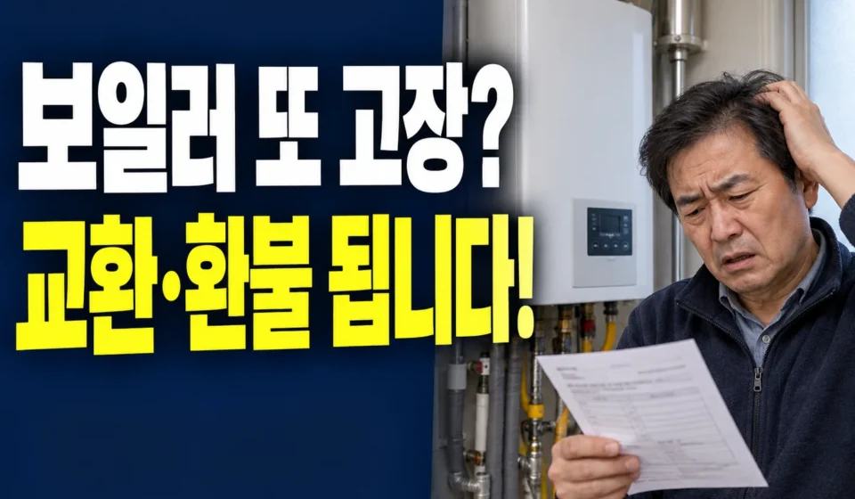 보일러를 여러 번 수리했는데 같은 고장이 난다면? 교환·환불 가능 기준과 보증기간 총정리