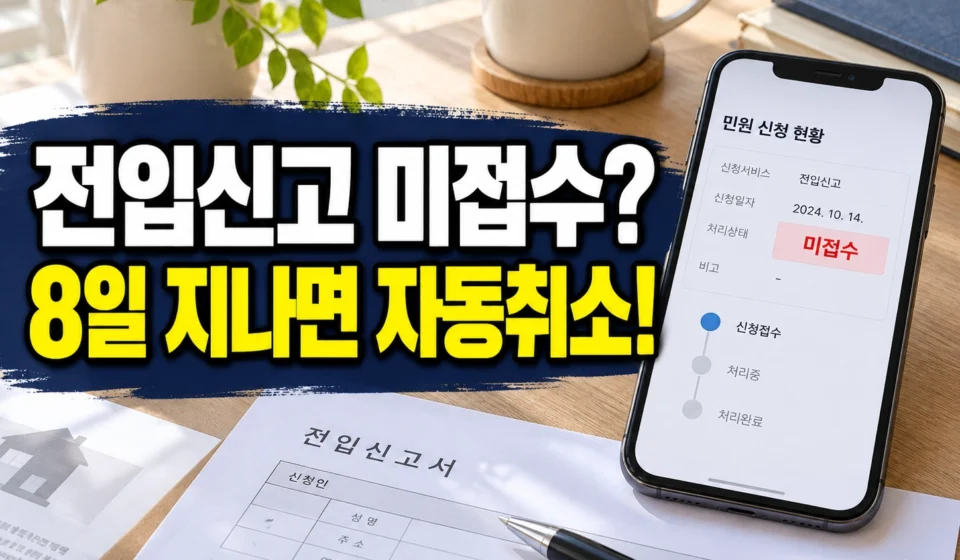 정부24 전입신고 세대주 확인 미접수 해결법|8일 자동취소 전 확인할 사항