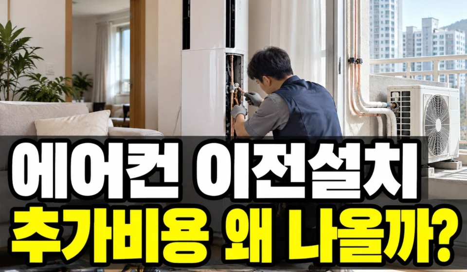 이사할 때 에어컨 이전설치 비용이 달라지는 이유는? 배관·타공·실외기 추가비용 확인법