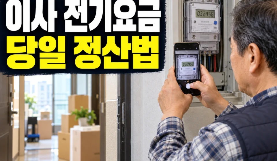 이사 당일 전기요금 정산 방법|계량기 확인부터 자동납부 해지·명의변경까지