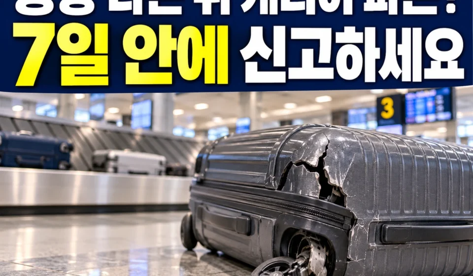 공항에서 나온 뒤 캐리어 파손을 발견했다면? 항공사 사후 신고 방법과 7일 기한