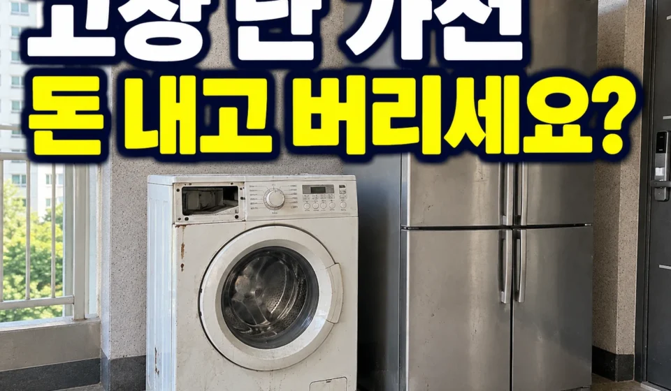 고장 난 세탁기와 냉장고, 돈 내고 버려야 할까? 폐가전 무료 방문수거 조건